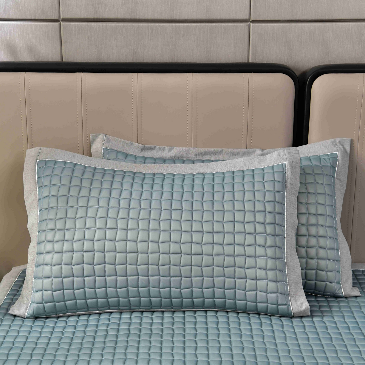 （总）小牛席业 2026新款加厚款-小冰块乳胶枕套单枕套枕套单件（宽包边+嵌条工艺）