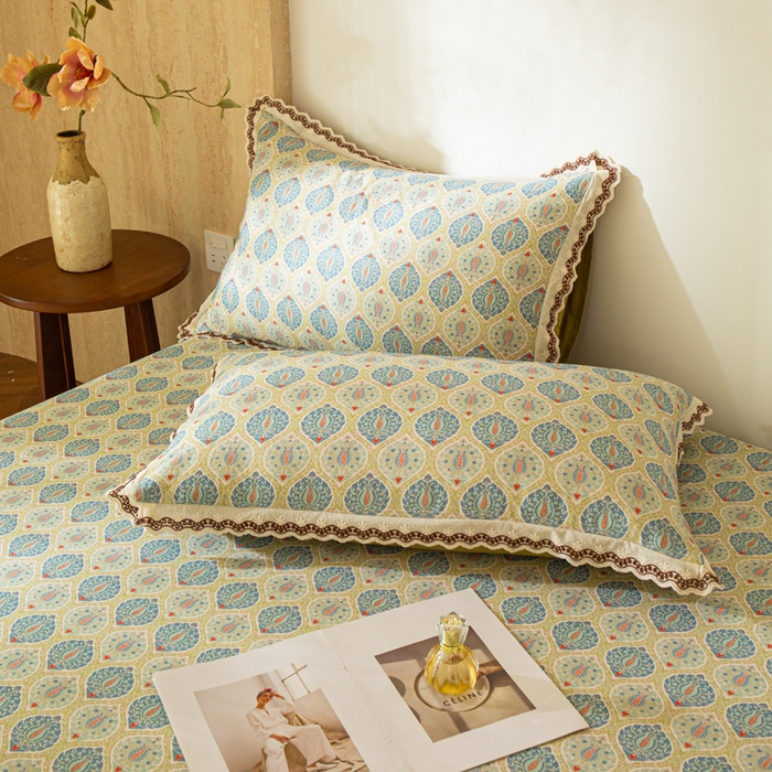 91家纺网 家纺一手货源 找家纺 （总）优米家纺 2026新款棉麻印花床单单件床单单品