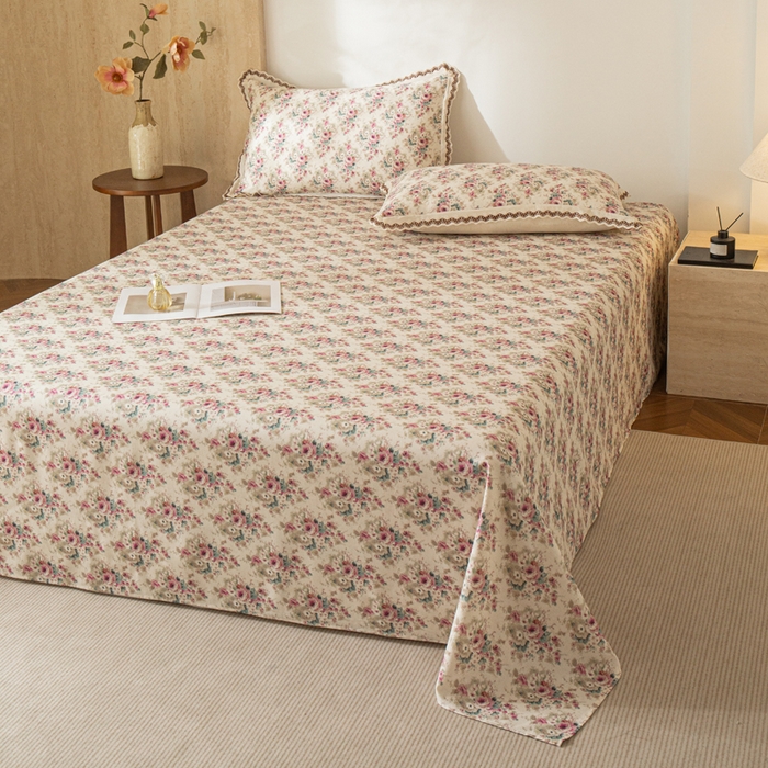 91家纺网 家纺一手货源 找家纺 （总）优米家纺 2026新款棉麻印花床单单件床单单品