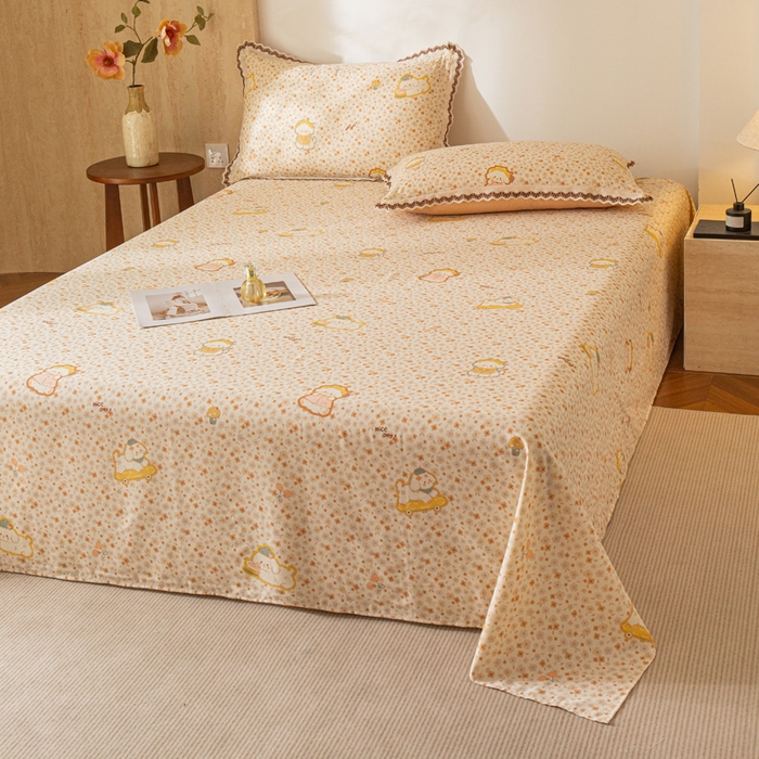 91家纺网 家纺一手货源 找家纺 （总）优米家纺 2026新款棉麻印花床单单件床单单品