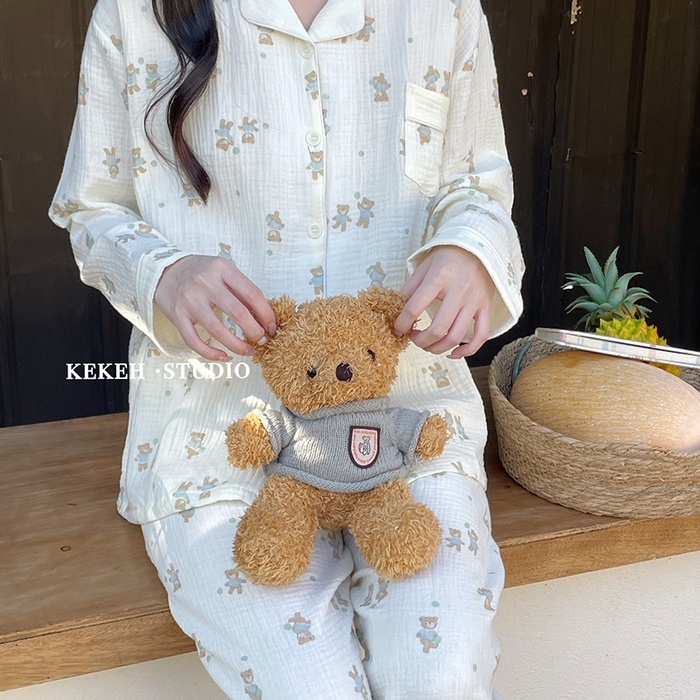 91家纺网 家纺一手货源 找家纺 （总）妍景家居生活馆 2026新款翻领绉绉纱套装