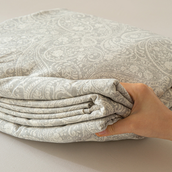 91家纺网 家纺一手货源 找家纺 优米家纺 2026新款棉麻印花床单单件床单单品 暮色织语