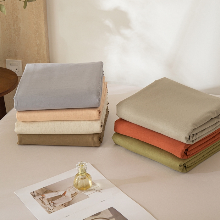 91家纺网 家纺一手货源 找家纺 优米家纺 2026新款棉麻印花床单单件床单单品 组合图仅供参考不可下单