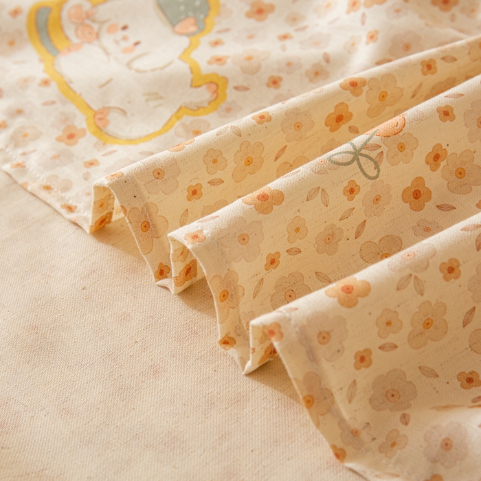 91家纺网 家纺一手货源 找家纺 优米家纺 2026新款棉麻印花床单单件床单单品 狗狗乐园