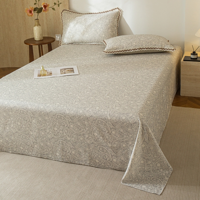 优米家纺 2026新款棉麻印花床单单件床单单品 暮色织语