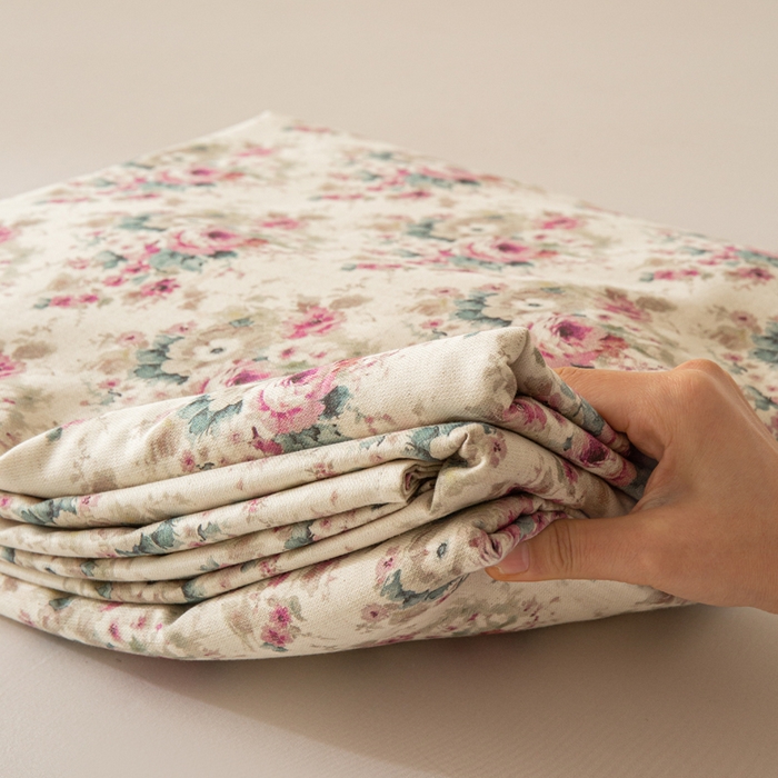 91家纺网 家纺一手货源 找家纺 优米家纺 2026新款棉麻印花床单单件床单单品 花熙