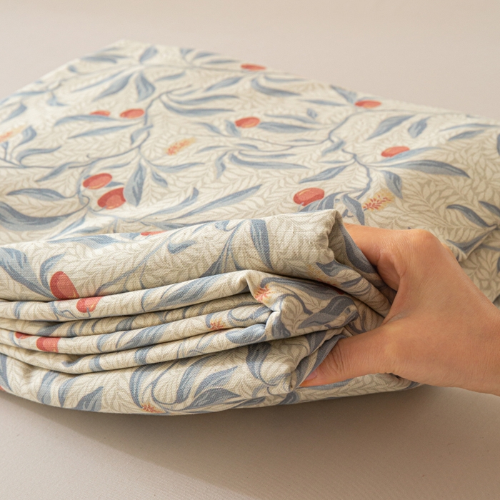 91家纺网 家纺一手货源 找家纺 优米家纺 2026新款棉麻印花床单单件床单单品 热带汐语