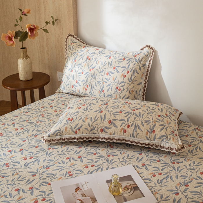 91家纺网 家纺一手货源 找家纺 优米家纺 2026新款棉麻印花床单单件床单单品 热带汐语