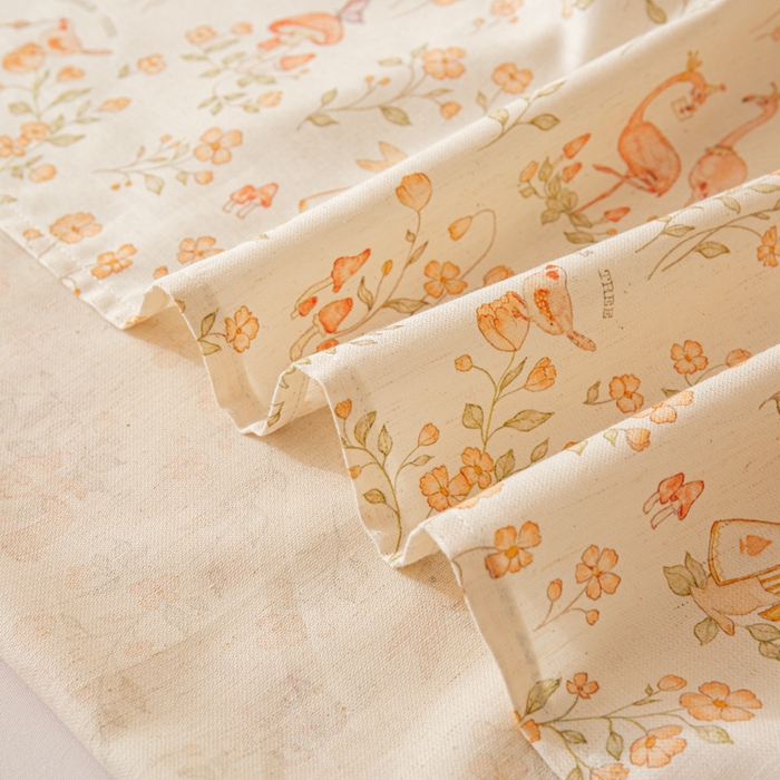 91家纺网 家纺一手货源 找家纺 优米家纺 2026新款棉麻印花床单单件床单单品 七彩童话