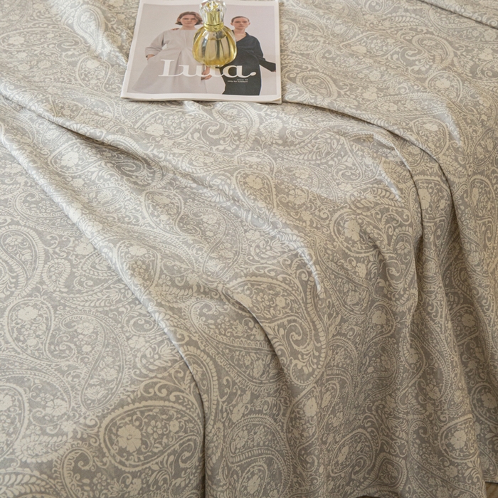 91家纺网 家纺一手货源 找家纺 优米家纺 2026新款棉麻印花床单单件床单单品 暮色织语