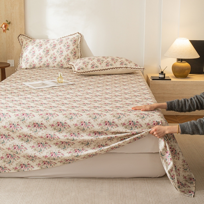 91家纺网 家纺一手货源 找家纺 优米家纺 2026新款棉麻印花床单单件床单单品 花熙