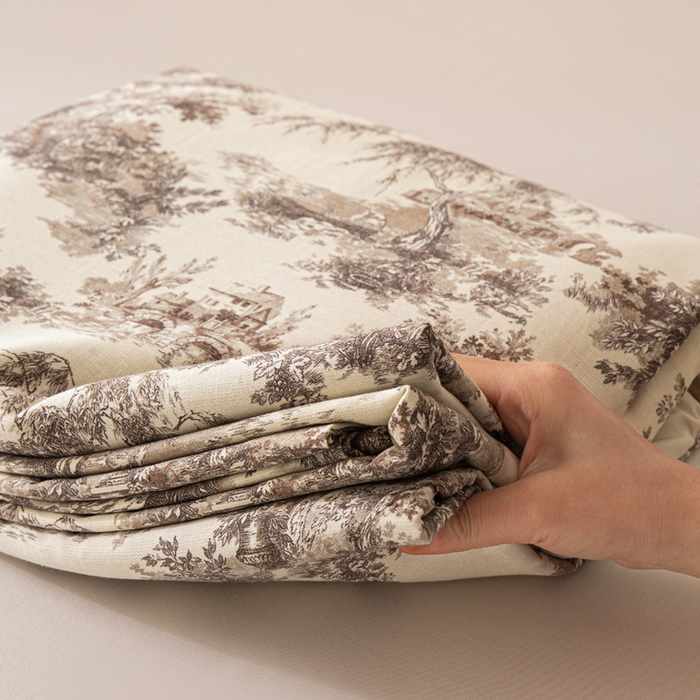 91家纺网 家纺一手货源 找家纺 优米家纺 2026新款棉麻印花床单单件床单单品 光年之外