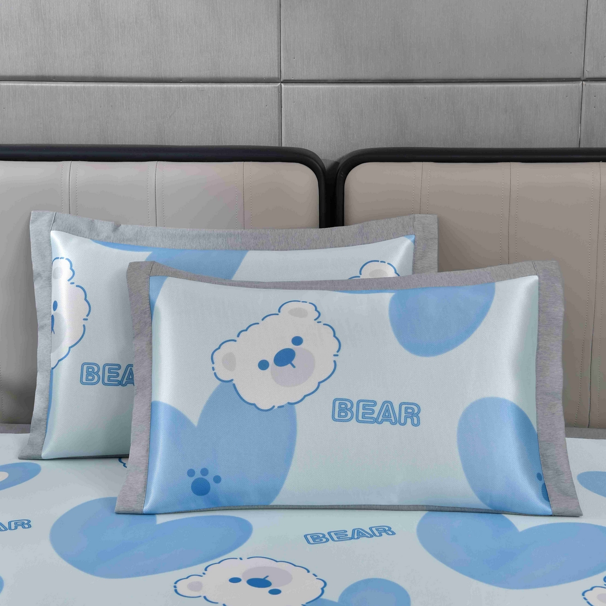 （总）小牛席业 2026新款碳光凉感印花冰丝凉枕套单枕套枕套单件系列