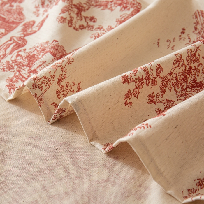 91家纺网 家纺一手货源 找家纺 优米家纺 2026新款棉麻印花床单单件床单单品 香韵满园