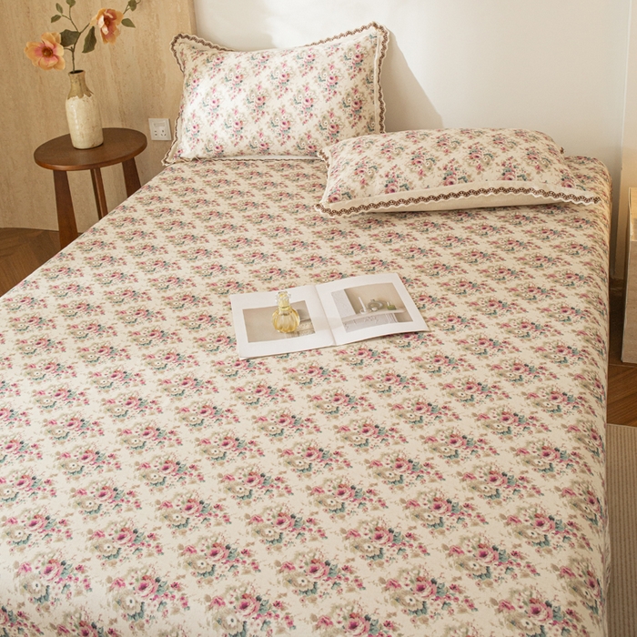 91家纺网 家纺一手货源 找家纺 优米家纺 2026新款棉麻印花床单单件床单单品 花熙