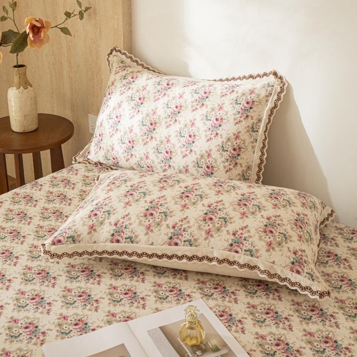 91家纺网 家纺一手货源 找家纺 优米家纺 2026新款棉麻印花床单单件床单单品 花熙