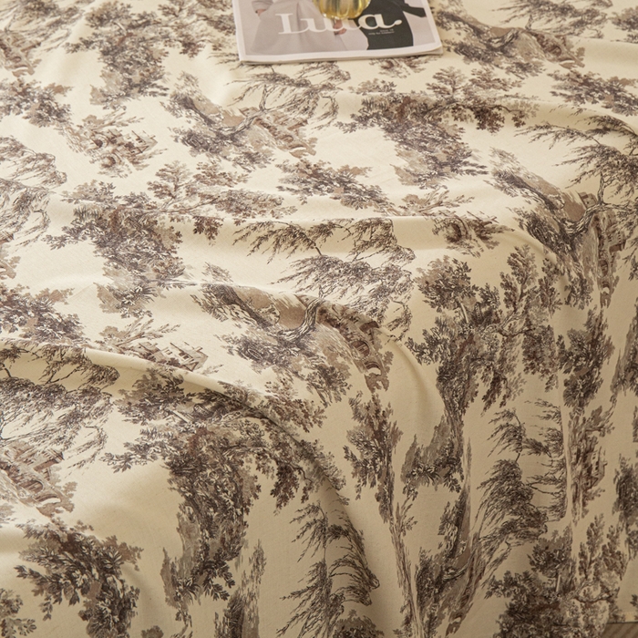 91家纺网 家纺一手货源 找家纺 优米家纺 2026新款棉麻印花床单单件床单单品 光年之外