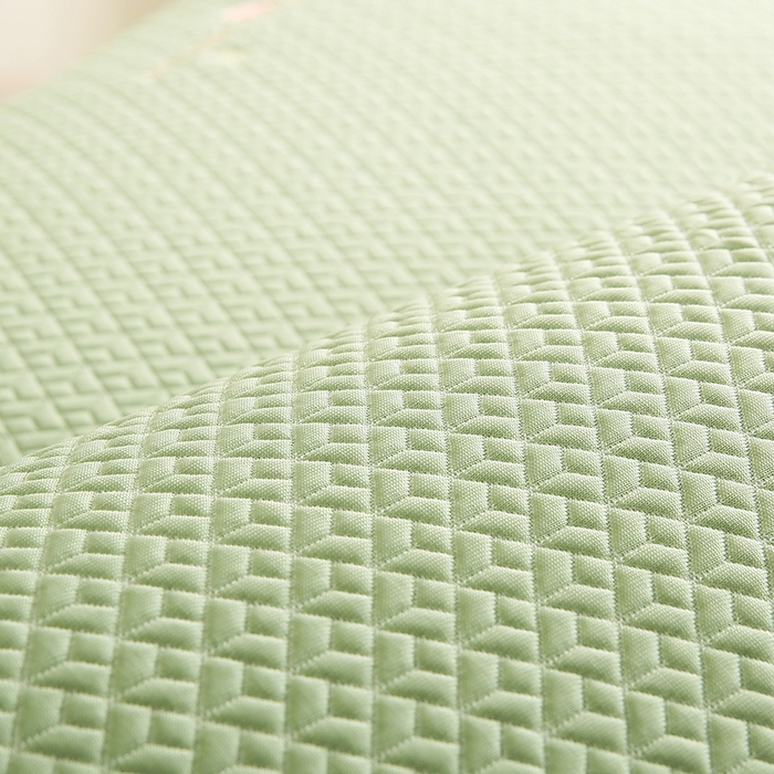 91家纺网 家纺一手货源 找家纺 小牛席业 2026新款鲜花刺绣冷感豆豆枕套单枕套枕套单件 绿色