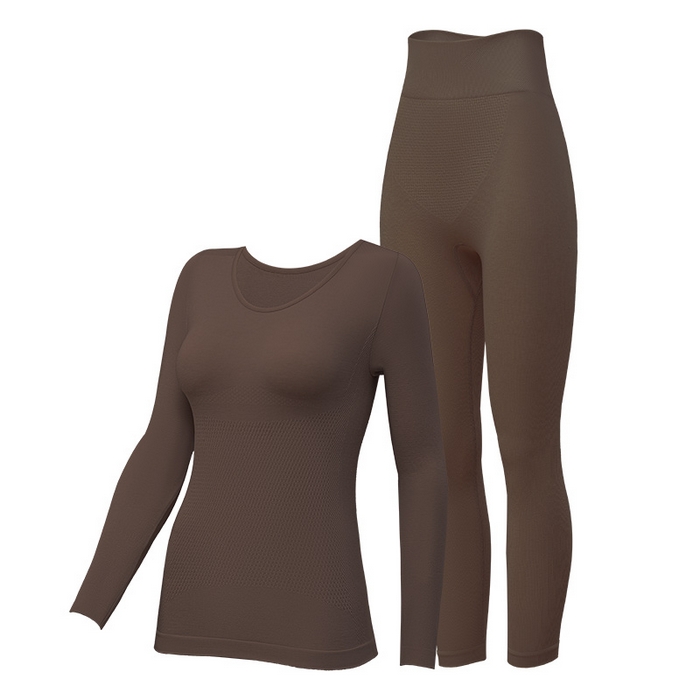 妍景家居生活馆 2026新款羊绒塑身保暖套装 松露咖