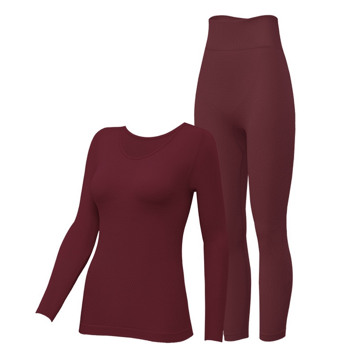 91家纺网 家纺一手货源 找家纺 妍景家居生活馆 2026新款羊绒塑身保暖套装 浆果紫