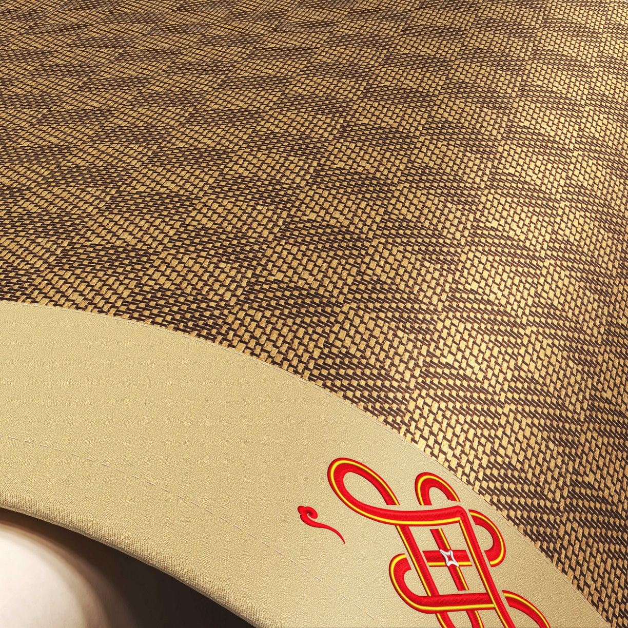 91家纺网 家纺一手货源 找家纺 小桃姐家纺 2025新款舒适艾草刺绣藤席养身席单面席中国风凉席席子 吉祥结-经典格