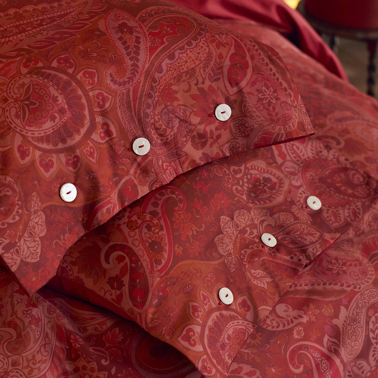 91家纺网 家纺一手货源 找家纺 三味舒屋 2026新款典藏印花婚庆50支双股长绒棉全棉四件套 温妮莎