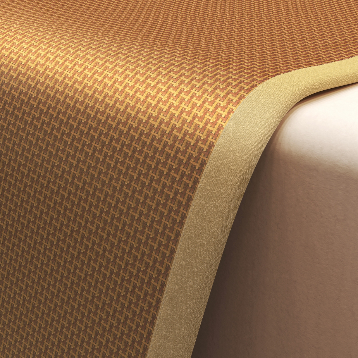 91家纺网 家纺一手货源 找家纺 小桃姐家纺 2025新款舒适艾草刺绣藤席养身席单面席中国风凉席席子 吉祥结-步步高