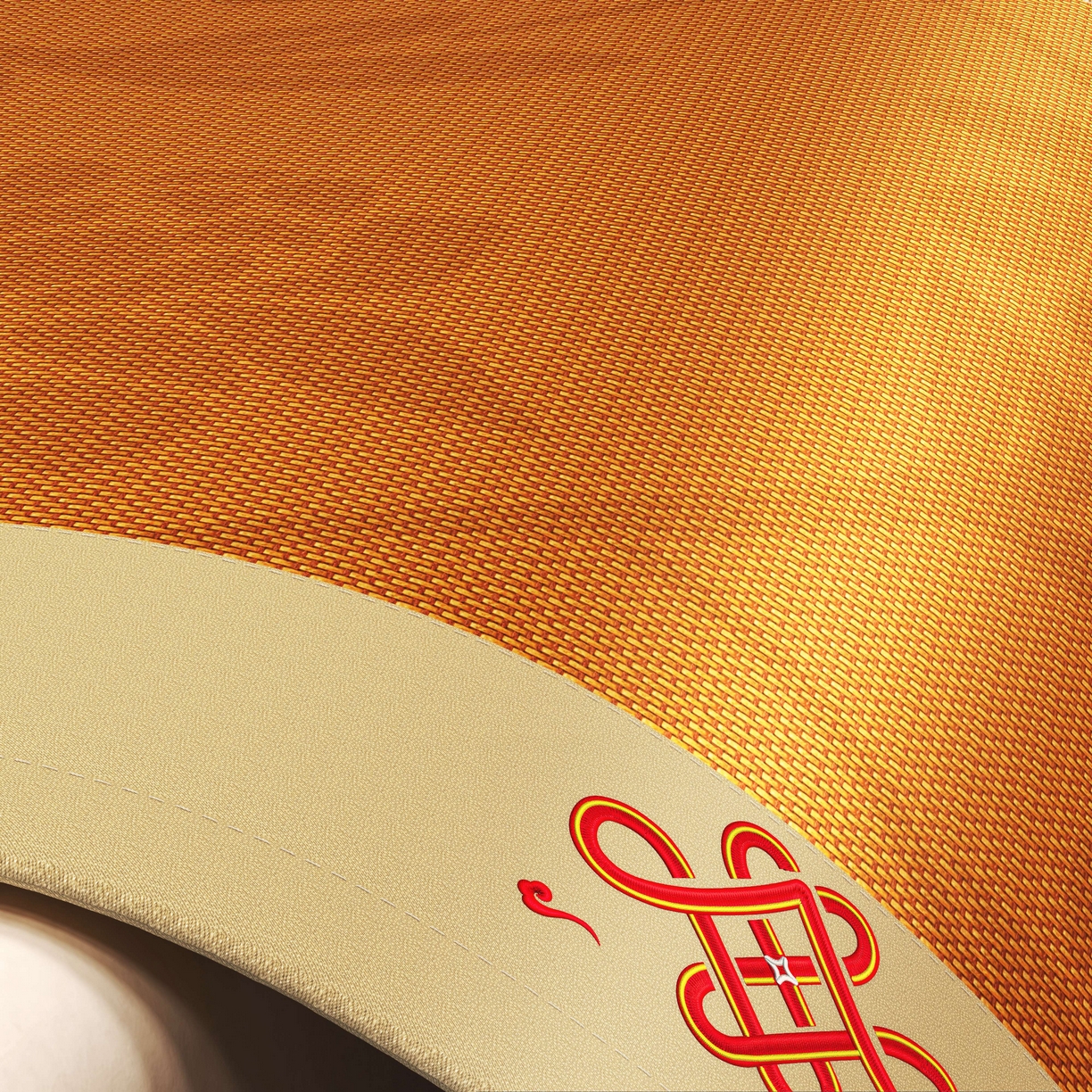 91家纺网 家纺一手货源 找家纺 小桃姐家纺 2025新款舒适艾草刺绣藤席养身席单面席中国风凉席席子 吉祥结-繁花锦