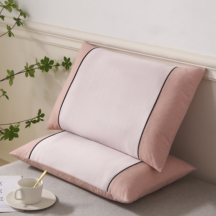 91家纺网 家纺一手货源 找家纺 小牛席业 2026新款PE满天星凉感冰丝枕【夏凉枕】枕头枕芯 满天星冰丝夏凉枕-粉色