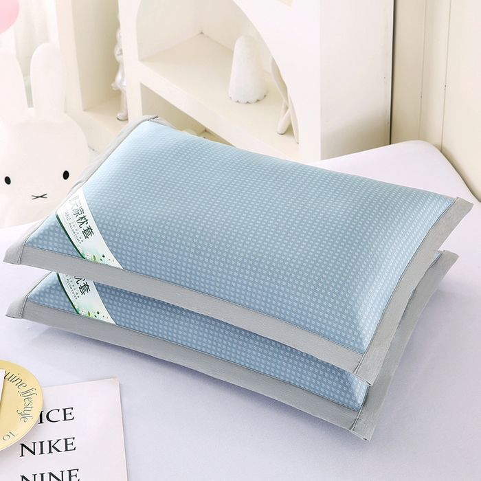 小牛席业 2026新款PE满天星凉感冰丝枕【夏凉枕】枕头枕芯 华夫格-冰丝夏凉枕（蓝色）