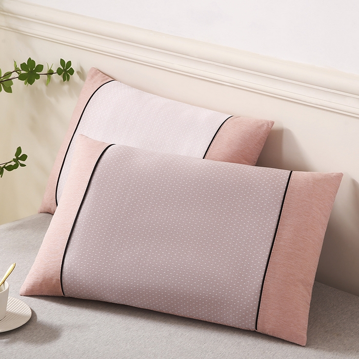 91家纺网 家纺一手货源 找家纺 小牛席业 2026新款PE满天星凉感冰丝枕【夏凉枕】枕头枕芯 满天星冰丝夏凉枕-粉色