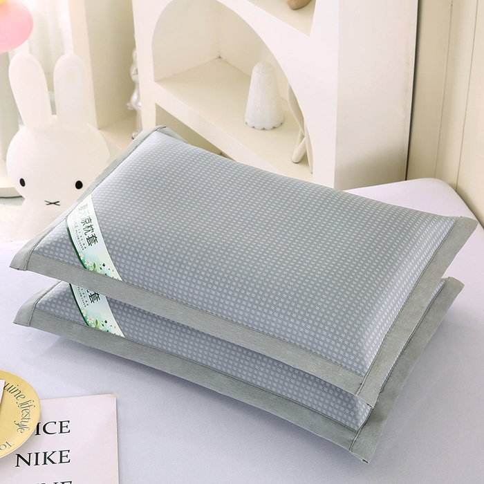 小牛席业 2026新款PE满天星凉感冰丝枕【夏凉枕】枕头枕芯 华夫格-冰丝夏凉枕（灰色）