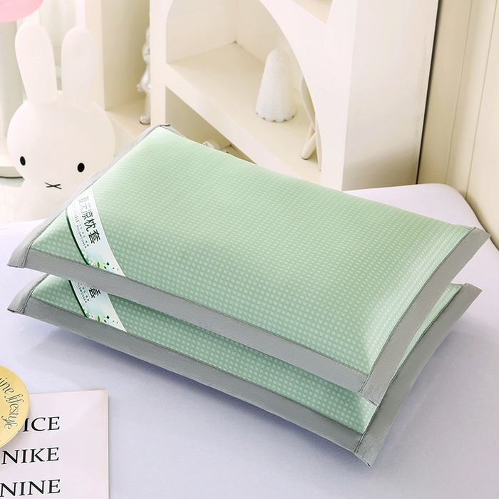 小牛席业 2026新款PE满天星凉感冰丝枕【夏凉枕】枕头枕芯 华夫格-冰丝夏凉枕（绿色）