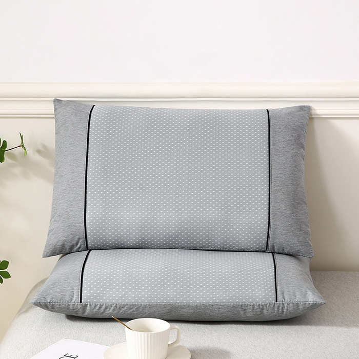 91家纺网 家纺一手货源 找家纺 小牛席业 2026新款PE满天星凉感冰丝枕【夏凉枕】枕头枕芯 满天星冰丝夏凉枕-灰色