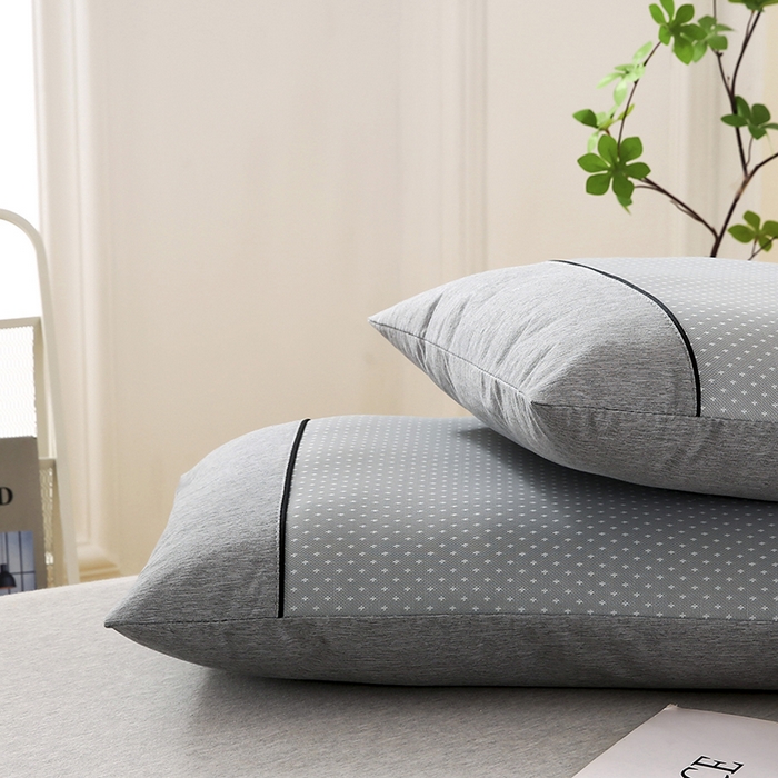 91家纺网 家纺一手货源 找家纺 小牛席业 2026新款PE满天星凉感冰丝枕【夏凉枕】枕头枕芯 满天星冰丝夏凉枕-灰色