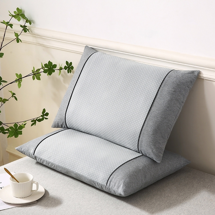 91家纺网 家纺一手货源 找家纺 小牛席业 2026新款PE满天星夏凉【荞麦枕】 灰色