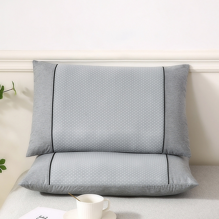 91家纺网 家纺一手货源 找家纺 小牛席业 2026新款PE满天星夏凉【荞麦枕】 灰色