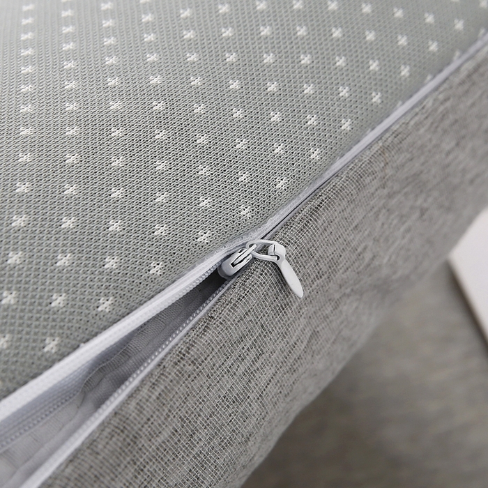 91家纺网 家纺一手货源 找家纺 小牛席业 2026新款PE满天星夏凉【荞麦枕】 灰色