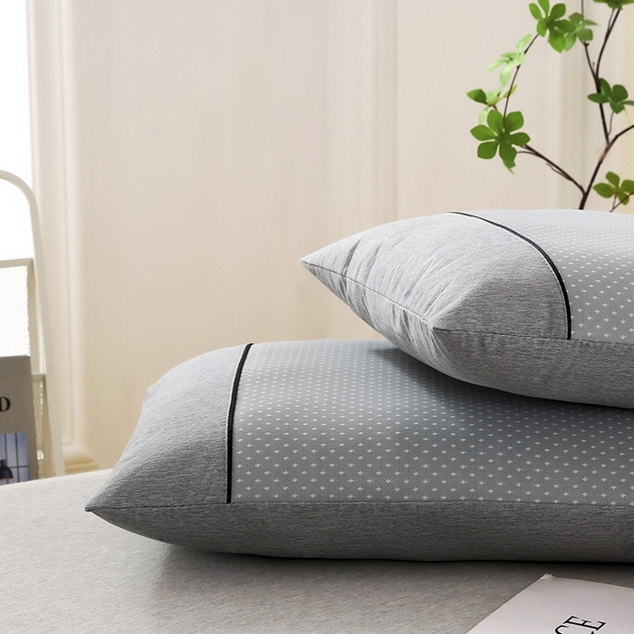 91家纺网 家纺一手货源 找家纺 小牛席业 2026新款PE满天星夏凉【荞麦枕】 灰色