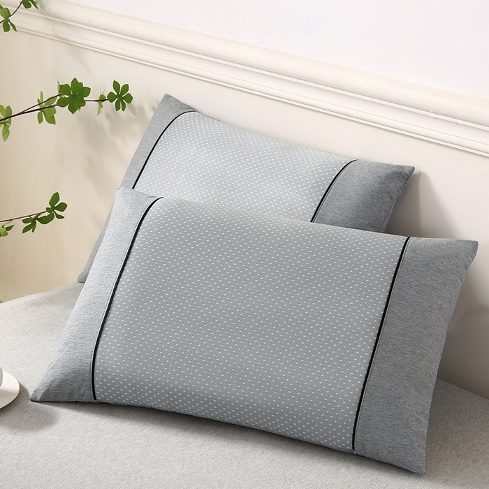 91家纺网 家纺一手货源 找家纺 小牛席业 2026新款PE满天星夏凉【荞麦枕】 灰色