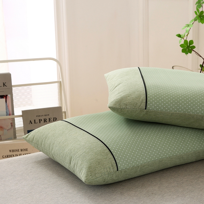 91家纺网 家纺一手货源 找家纺 小牛席业 2026新款PE满天星凉感冰丝枕【夏凉枕】枕头枕芯 满天星冰丝夏凉枕-绿色