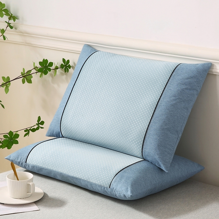 91家纺网 家纺一手货源 找家纺 小牛席业 2026新款PE满天星夏凉【荞麦枕】 蓝色