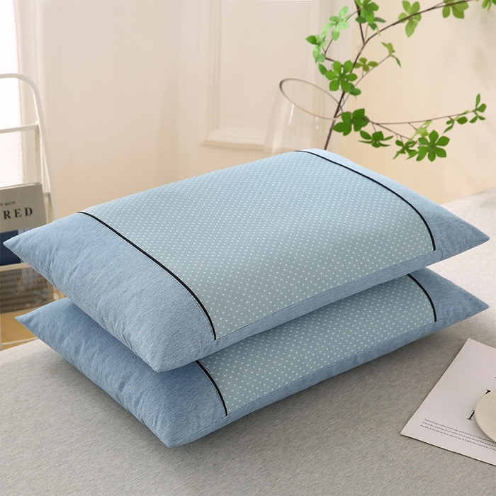 91家纺网 家纺一手货源 找家纺 小牛席业 2026新款PE满天星夏凉【荞麦枕】 蓝色