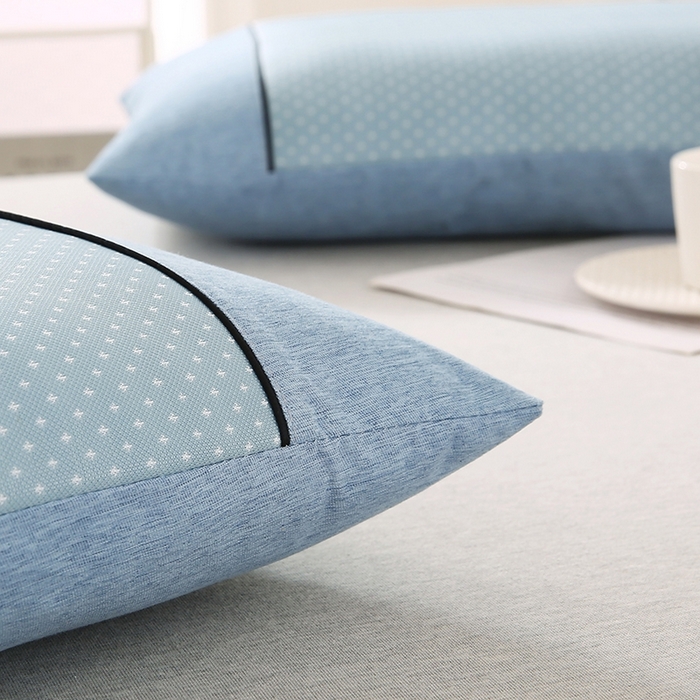 91家纺网 家纺一手货源 找家纺 小牛席业 2026新款PE满天星夏凉【荞麦枕】 蓝色