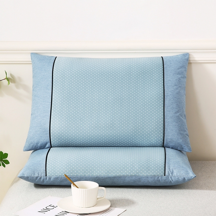 91家纺网 家纺一手货源 找家纺 小牛席业 2026新款PE满天星夏凉【荞麦枕】 蓝色