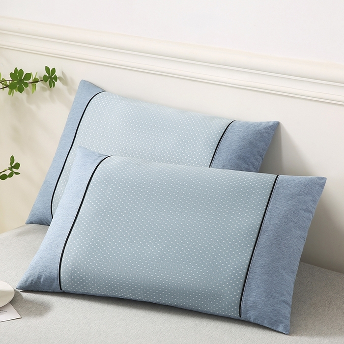 91家纺网 家纺一手货源 找家纺 小牛席业 2026新款PE满天星夏凉【荞麦枕】 蓝色