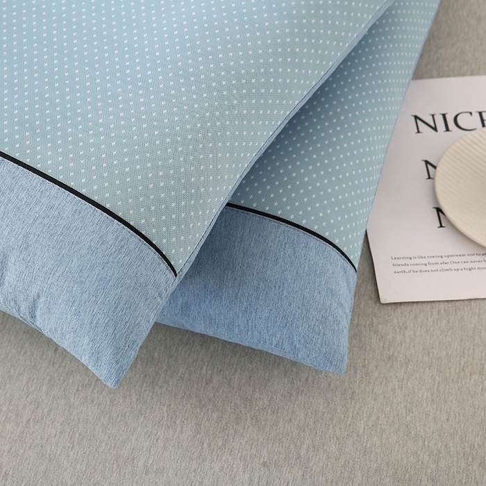 91家纺网 家纺一手货源 找家纺 小牛席业 2026新款PE满天星夏凉【荞麦枕】 蓝色