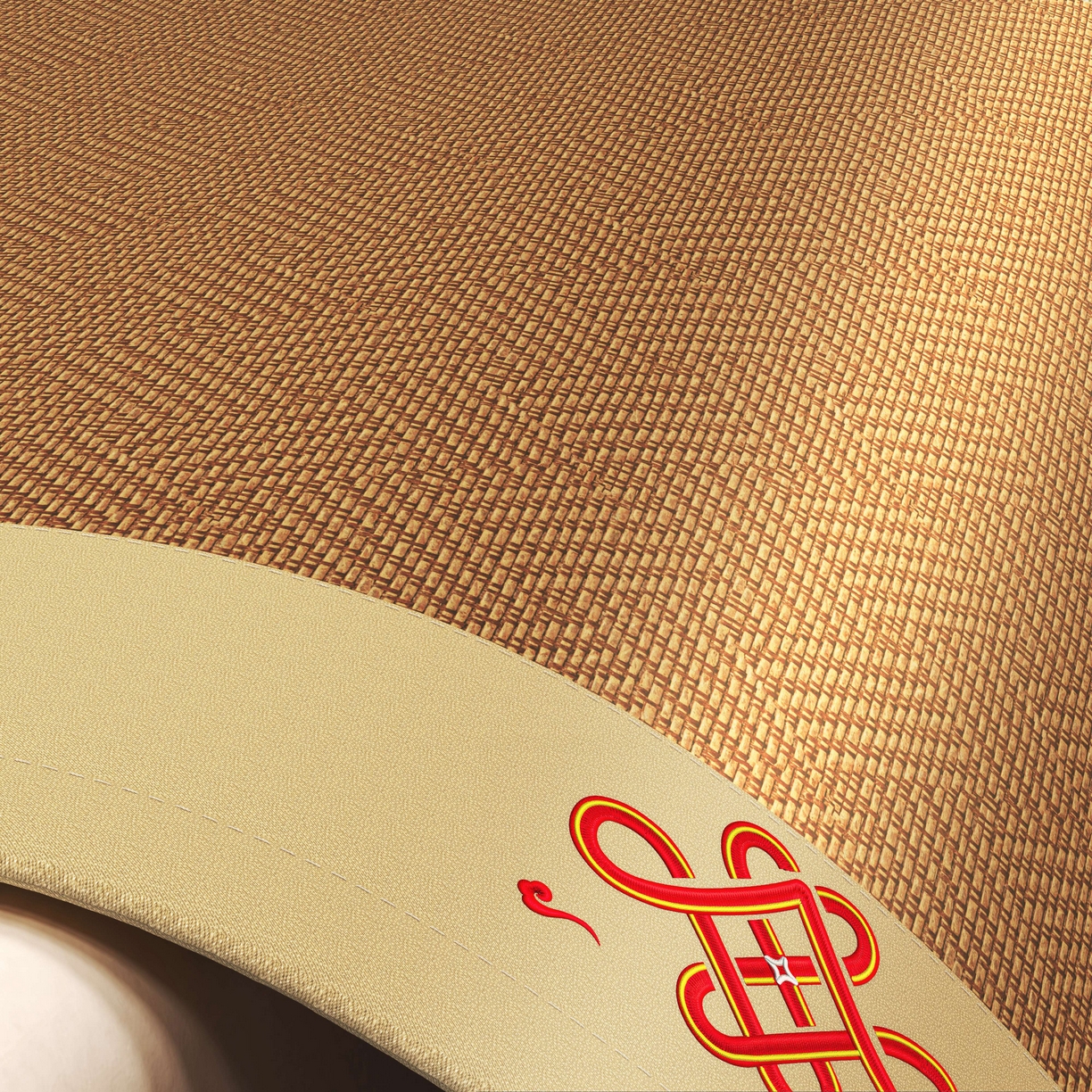 91家纺网 家纺一手货源 找家纺 小桃姐家纺 2025新款舒适艾草刺绣藤席养身席单面席中国风凉席席子 吉祥结-饼干格