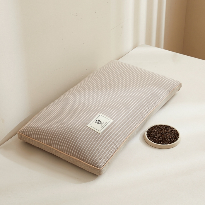 91家纺网 家纺一手货源 找家纺 小桃姐家纺 2025新款日式荞麦枕全棉纯棉水洗棉荞麦枕枕头枕芯 日式全棉荞麦枕-绅士灰