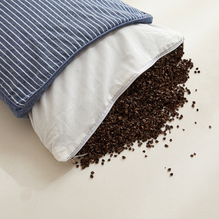 91家纺网 家纺一手货源 找家纺 小桃姐家纺 2025新款日式荞麦枕全棉纯棉水洗棉荞麦枕枕头枕芯 日式全棉荞麦枕-太空蓝